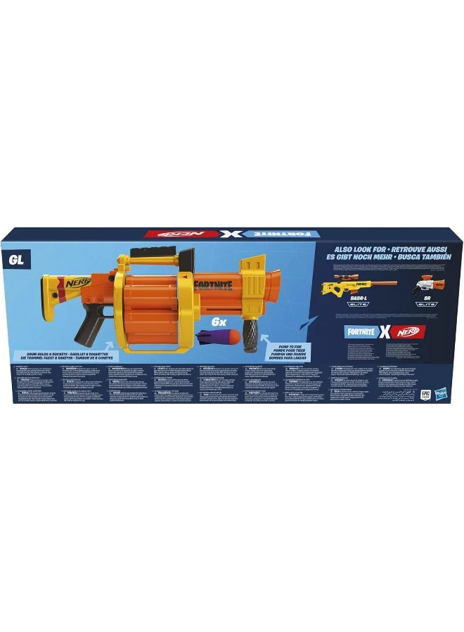 NERF Nerf Fortnite GL Rocket-Firing Blaster 13.74x5xinch