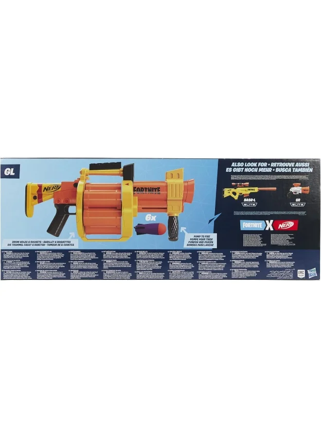 NERF Nerf Fortnite GL Rocket-Firing Blaster 13.74x5xinch