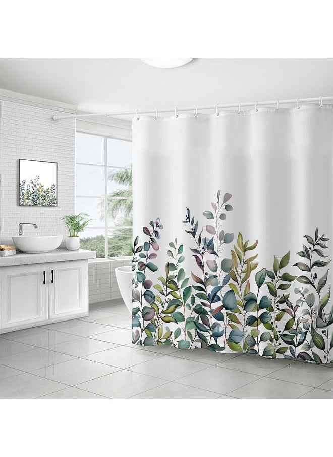 Bluejw Polyester Shower Curtain  Explosions Flowers And Plants Watercolor Bathroom Four-piece Dry And Wet Separation Isolation Waterproof Bath  - Image 1