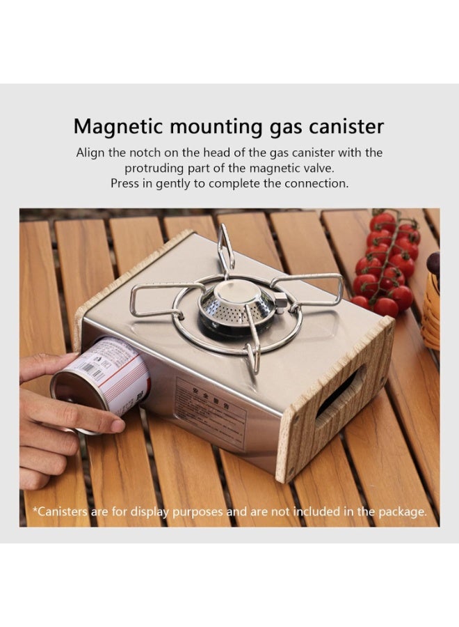 ORIONMAX Portable Camping Stove with Carry Case & Push-Button Ignition – Cassette Gas Burner with Adjustable Flame Control for Camping, Hiking, Fishing & Picnics - Image 4