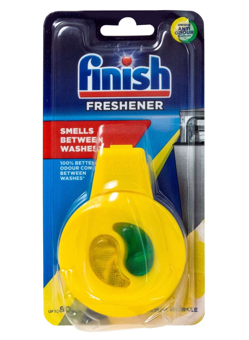 Finish Dishwasher Freshener Deodorizer Lemon Scent, Enough for up to 60 washes - Image 1