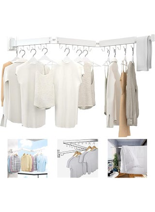 Mounted Retractable Clothes Drying Rack Foldable Clothes Hangers Stainless Steel Collapsible Laundry Clothes Hanger Rack Three Pole Retractable For Balcony Bathroom Patio Bedroom - pzsku/ZD1C1BBB3400F0F97120FZ/45/_/1695799247/9a982964-ed49-4a19-8397-b9795736c99f