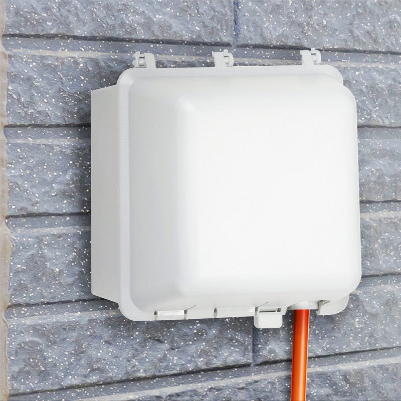 TayMac MM7440G 4.75-in. Deep Outdoor Box, UFAST 55-in-1, Rated NEMA 3R 2-Gang Weatherproof in-Use Electrical Outlet Cover for Home Improvement, Gray - Image 2