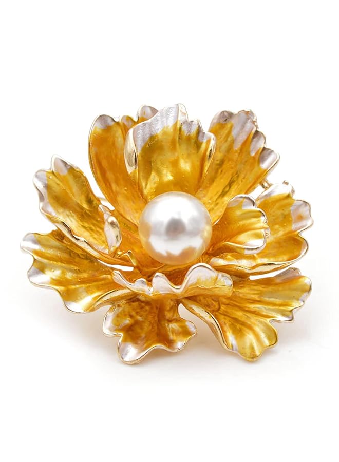 YouBella Jewelery Latest Stylish Crystal Unisex Floral Brooch For Wedding Party For Women Girls Men - Image 1