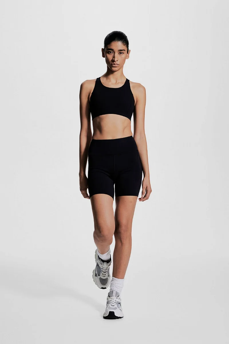 H&M Pocket-detail sports cycling shorts in DryMove