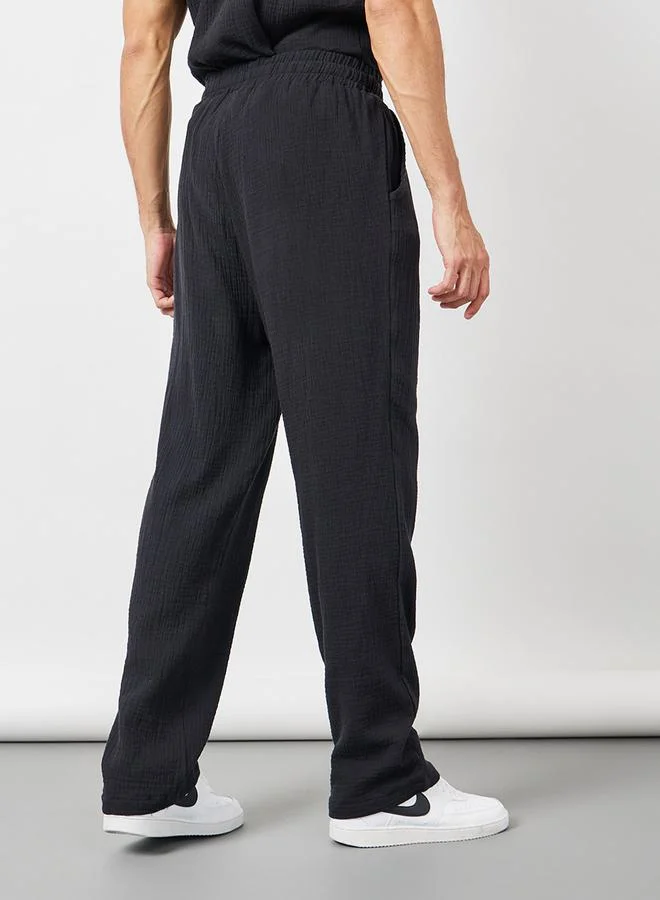 Styli Crinkled Cotton Balloon Fit Trouser