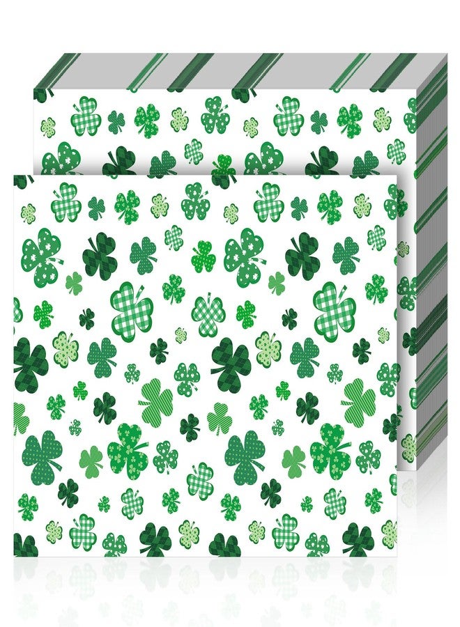 Supervitae 100 Pack St. Patrick's Day Paper Placemats for Dining Table Setting, Green Shamrocks Disposable Placement Mat Clover Decorative Table Mats for St. Patrick's Day Party Supplies, 10 x 14 Inch - Image 1