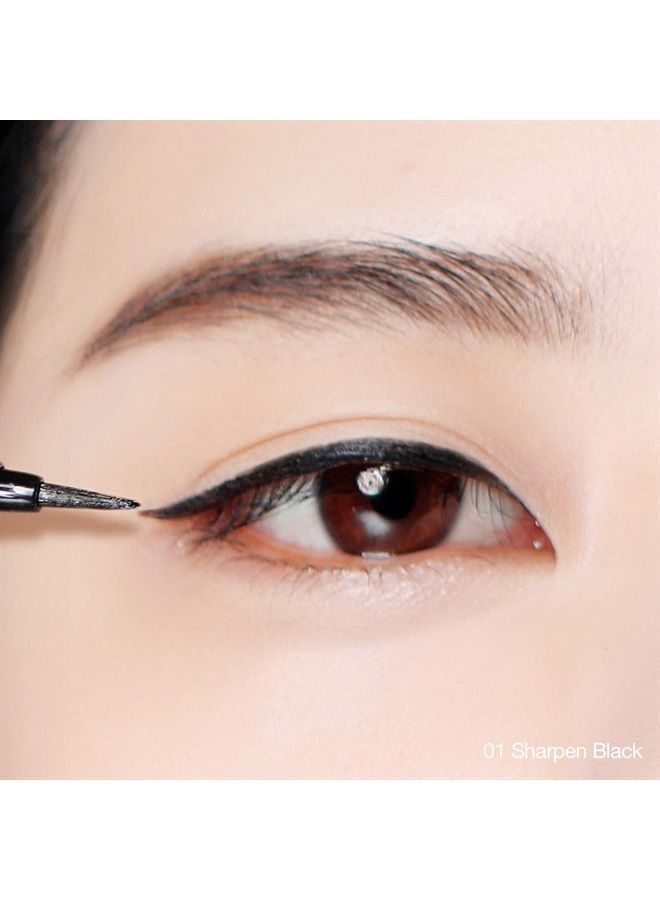 BBI@ BBIA BBIA Last Pen Eyeliner, Waterproof Ink Type (01 Sharpen Black) 0.02 Ounce - Image 2
