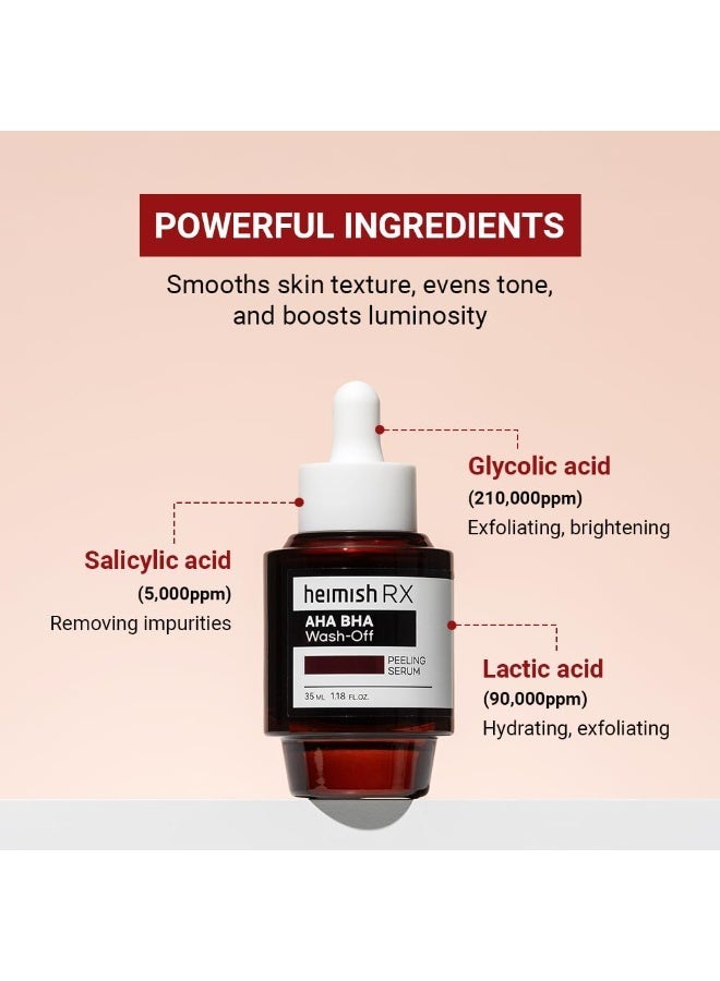 هيميش مصل تقشير ووش اوف من ار اكس ايه اتش ايه بي اتش ايه - تقشير كيميائي للرؤوس السوداء والمسام والزهم، مقشر وجه لطيف ومرطب للبشرة الدهنية والمعرضة لحب الشباب، للعناية بالبشرة الكورية، 35 مل - Image 4