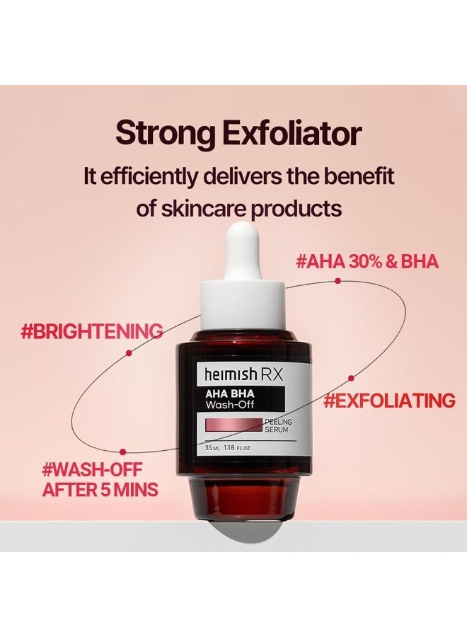 هيميش مصل تقشير ووش اوف من ار اكس ايه اتش ايه بي اتش ايه - تقشير كيميائي للرؤوس السوداء والمسام والزهم، مقشر وجه لطيف ومرطب للبشرة الدهنية والمعرضة لحب الشباب، للعناية بالبشرة الكورية، 35 مل - Image 3