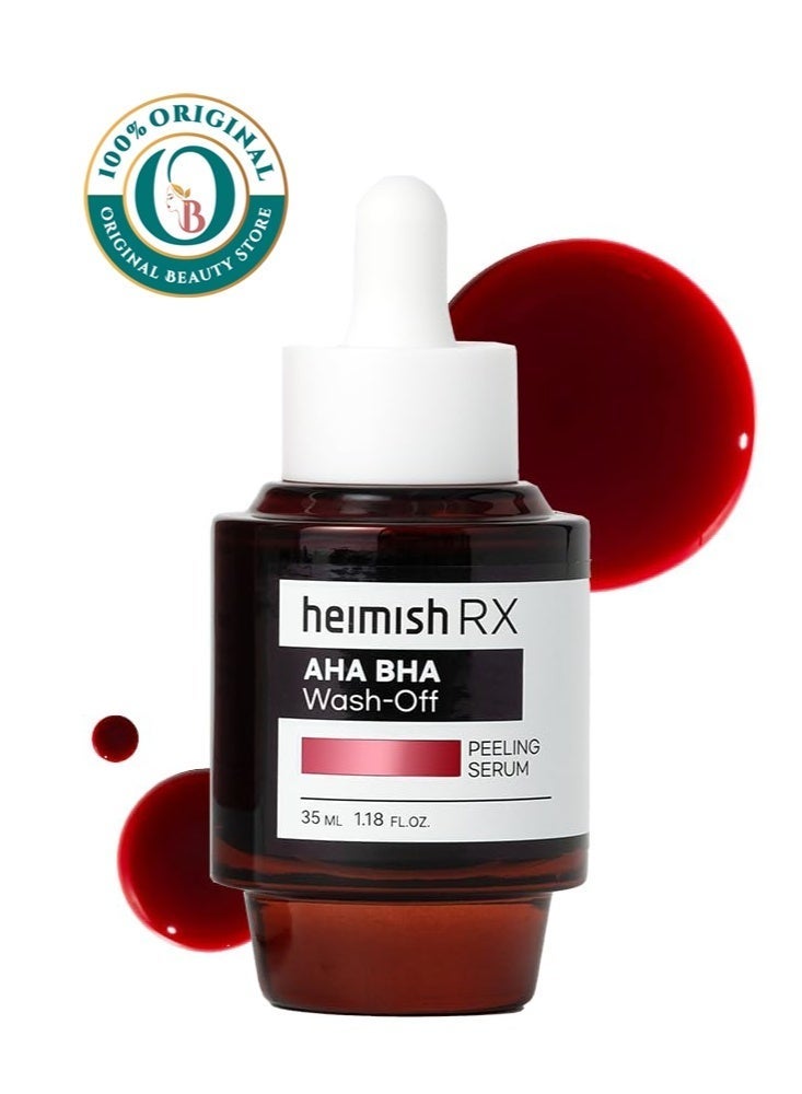 هيميش مصل تقشير ووش اوف من ار اكس ايه اتش ايه بي اتش ايه - تقشير كيميائي للرؤوس السوداء والمسام والزهم، مقشر وجه لطيف ومرطب للبشرة الدهنية والمعرضة لحب الشباب، للعناية بالبشرة الكورية، 35 مل - Image 1