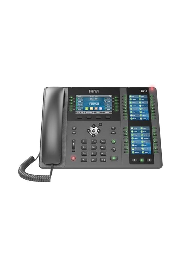 فانفيل Fanvil X210 Enterprise VoIP Phone For Business, Black IP Phone Landline for Managers and Busy Office Professionals with 20 SIP Lines - Image 3