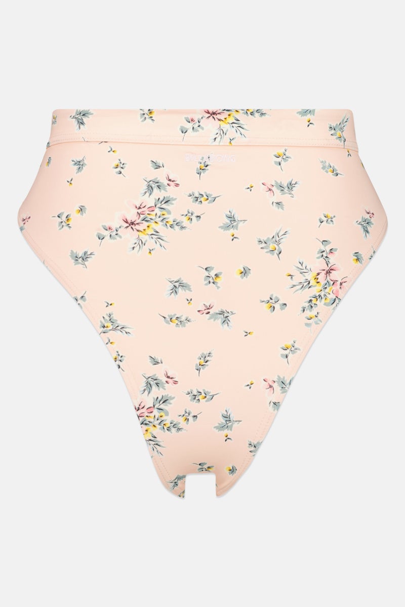 Billabong Women High Leg Floral Bikini Bottom, Pink - Image 2