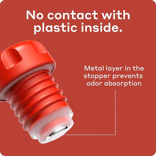 BOBBER 34 oz Stainless Steel Thermo Bottle for Hot Tea, Coffee, and Cold Drinks – BPA-Free, Dishwasher Safe Vacuum Insulated Water Bottle for Hot Drinks – Keeps Hot for 48 Hours (Red) - Image 4