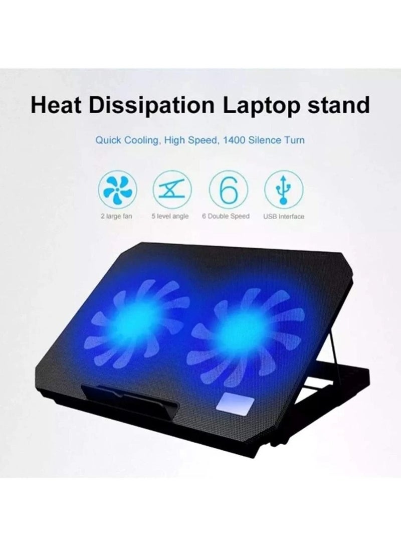 Laptop Cooling Fan with Adjustable Stand – Powerful and Comfortable Cooling Base - Image 2
