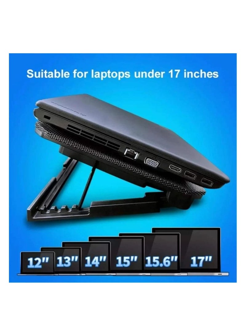 Laptop Cooling Fan with Adjustable Stand – Powerful and Comfortable Cooling Base - Image 3