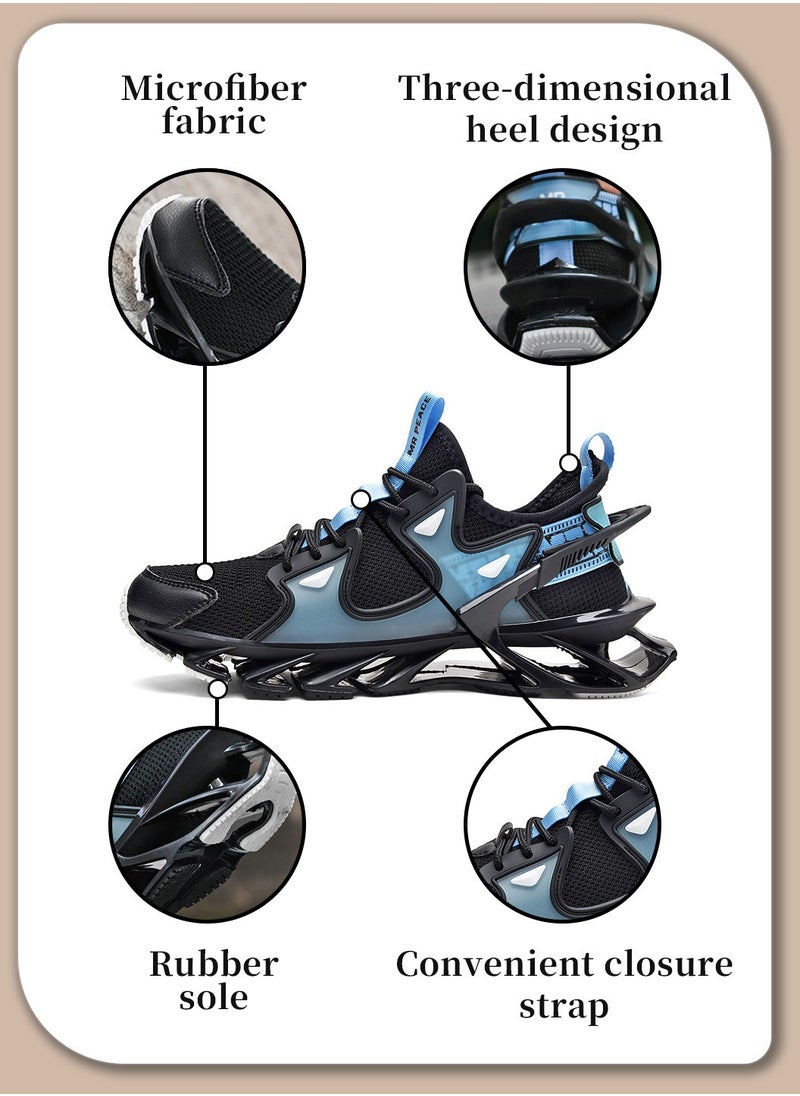 Men's Running Shoes, Blade Non Slip Fashion Sneakers, Breathable Mesh Soft Sole Casual Athletic Walking Shoes