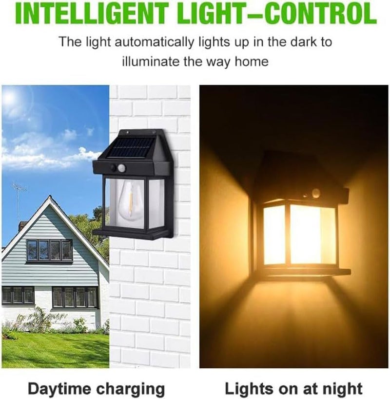 Aravli Solar Tungsten Wall Light Wireless Dusk to Dawn Motion Sensor LED Wall Sconce IP65 Waterproofs Solar Security Light Exterior Wall Mount Lighting for Patio Yard Battery Lights for Home - Image 3