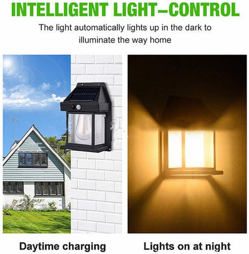 Aravli Solar Tungsten Wall Light Wireless Dusk to Dawn Motion Sensor LED Wall Sconce IP65 Waterproofs Solar Security Light Exterior Wall Mount Lighting for Patio Yard Battery Lights for Home - Image 5