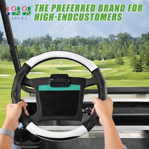 10L0L Golf Cart Steering Wheel Cover for Yamaha G29 & Club Car DS Precedent - 14" Premium Leather Anti-Slip Grip | UV-Resistant & Easy Installation - Image 2