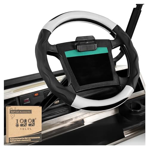 10L0L Golf Cart Steering Wheel Cover for Yamaha G29 & Club Car DS Precedent - 14" Premium Leather Anti-Slip Grip | UV-Resistant & Easy Installation - Image 1