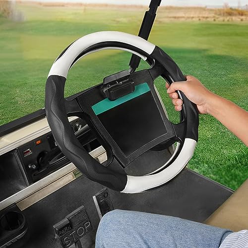 10L0L Golf Cart Steering Wheel Cover for Yamaha G29 & Club Car DS Precedent - 14" Premium Leather Anti-Slip Grip | UV-Resistant & Easy Installation - Image 5