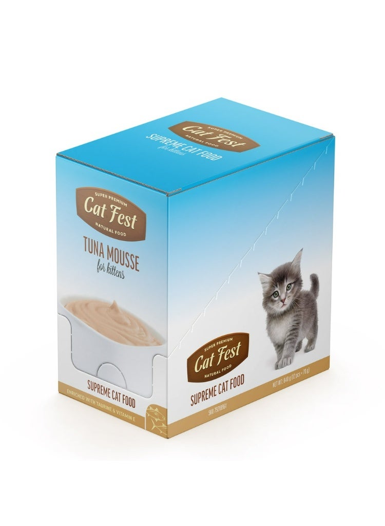 كات فيست موس التونة للقطط الصغيرة من كات فيست، 70 غرام × 12 عبوة - Image 4