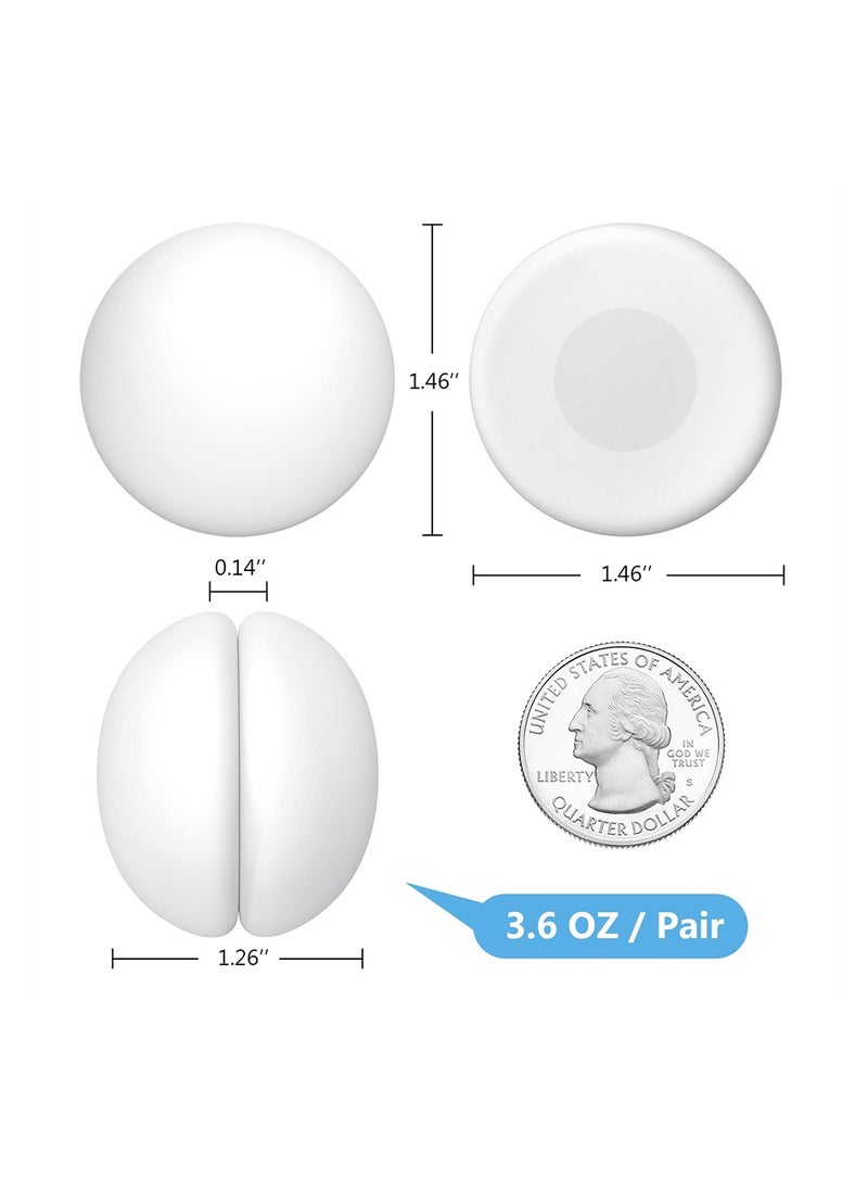 Heavy Duty Shower Curtain Weights with Silicone Encased Magnets Prevent Blowing No Noise Rust Free 3 Pairs White