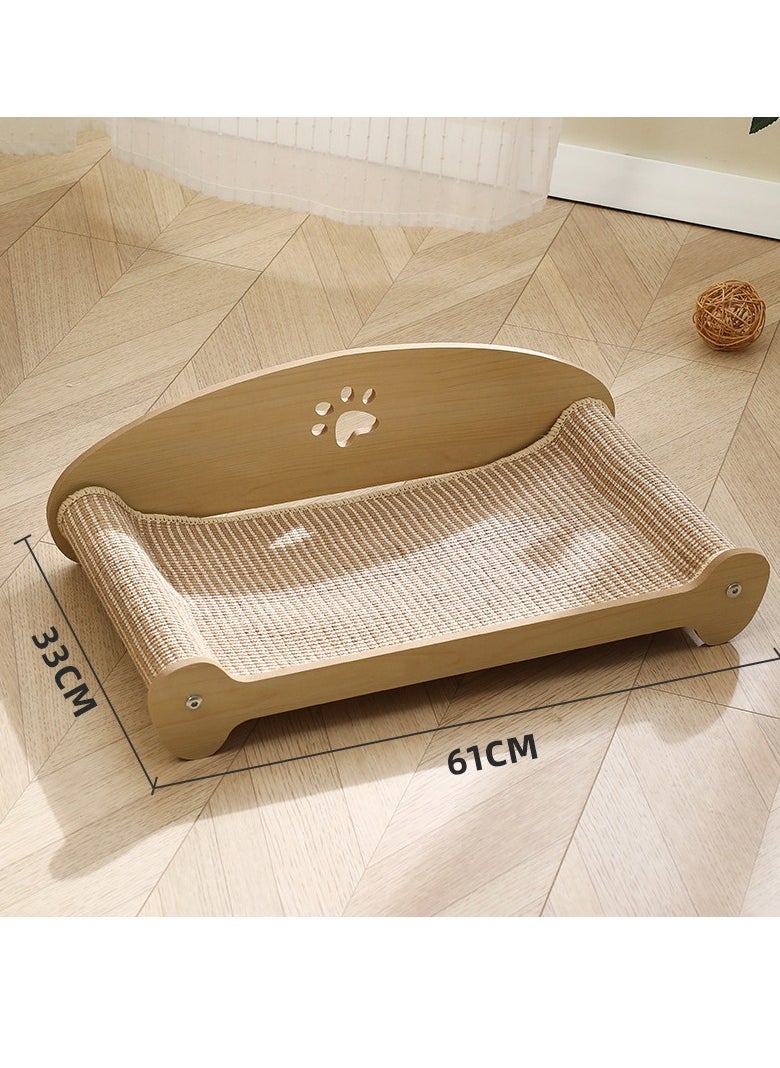 MissTiara - Cat scratching board, cat bed, sisal sofa chair with widened and enlarged design, scratch-resistant, wear-resistant and no chip shedding, cat bed made of wood, long-lasting sleep without collapsing, 61*33cm - Image 1