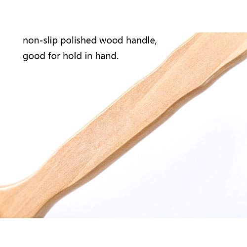 HiKin Dry Bath Body Brush 12.6", Long Handle Natural Bristles Shower Brush Back Scrubber with Anti-Slip Wooden Handle, Good for Exfoliating, Blood Circulation, Detox and Cellulite, etc. - Image 4
