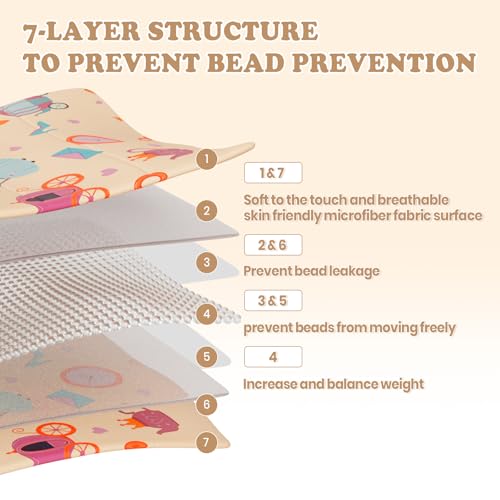 HOSUKKO Weighted Blanket - 3 lbs Beige Princess Heavy Blanket - Breathable Blanket(36 * 48 inches, 3 lbs) - Image 2