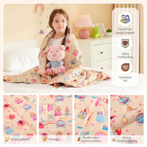 HOSUKKO Weighted Blanket - 3 lbs Beige Princess Heavy Blanket - Breathable Blanket(36 * 48 inches, 3 lbs) - Image 5