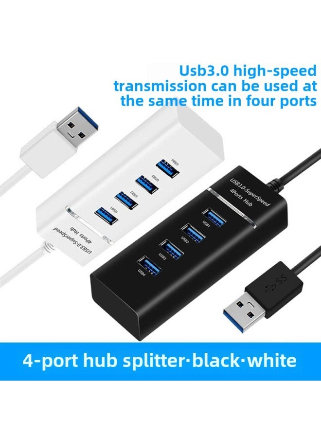 Generic - USB3.0HUB 4-port 3.0 Splitter 3.0hub Expander Multi-port USB Computer Splitter-Number Of Interfaces:White 1.2m - Image 1
