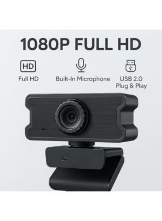 1080P HD Webcam with Built-in Microphone – USB 2.0 – Compatible with Multiple Operating Systems - Image 3