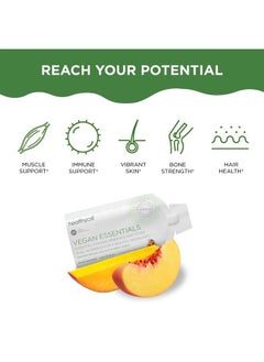 Healthycell Vegan Essentials - Liquid Gel Multivitamin for Hair, Skin, Nails, Brain, Energy and Muscle Support - Plant-Based Omega 3, Biotin, Iron, and Amino Acids - 30 Gel Packs  - Image 3