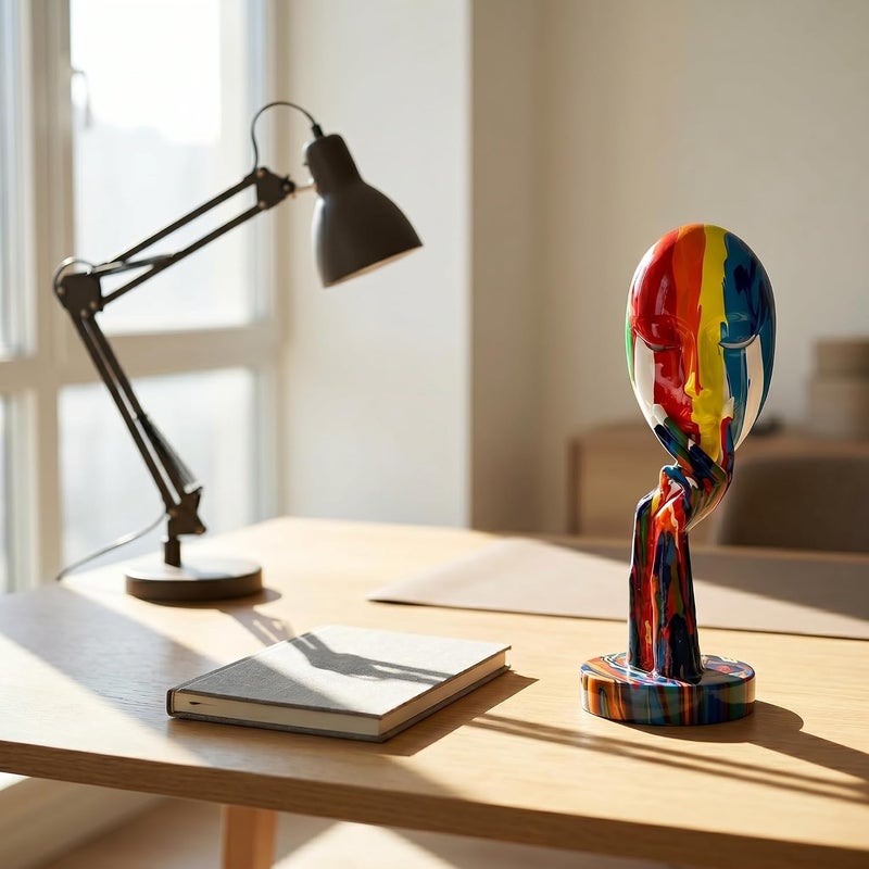 suruim Luxury Colorful Feminine Decor Modern Sculptures Thinker Statue Abstract Art Home Decor Decorative Living Room Contemporary Center Table Shelf Decor (Small 11.8x4.3x4.3in) - Image 3