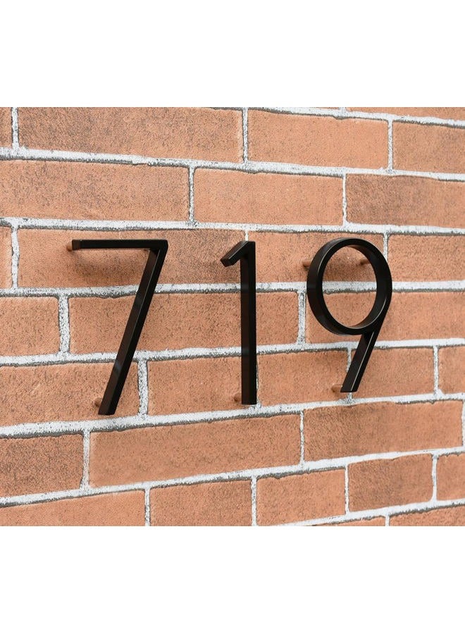 OLADOT 6" Stainless Steel Floating House Number 3, Metal Modern House Numbers, Mailbox Decor Number with Nail Kit, Coated Black, 911 Visibility Signage (Large 3) - Image 3