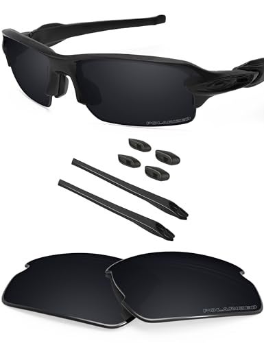 BLAZERBUCK Polarized Replacement Lenses & Sock Kit for Oakley Flak 2.0 OO9295 - Black - Image 1