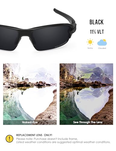 BLAZERBUCK Polarized Replacement Lenses & Sock Kit for Oakley Flak 2.0 OO9295 - Black - Image 3