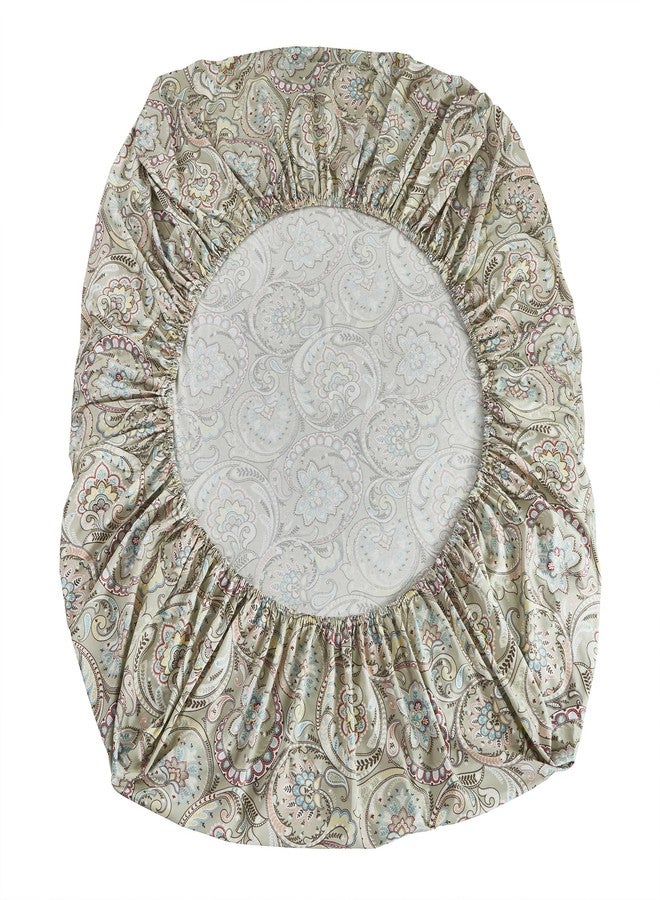 فادفاي طقم ملاءات بادلي من فادفاي، مقاس كوين، طقم مفروشات سرير عتيق مزين بالزهور، مصنوع من القطن المصري 100%، ملاءات سرير ناعمة وجيدة التهوية، ملاءة سرير فاخرة بجيب عميق 17.7 بوصة، لون بيج أنيق بنمط بوهو، مناسب لجميع الفصول، مقاس كوين - Image 5