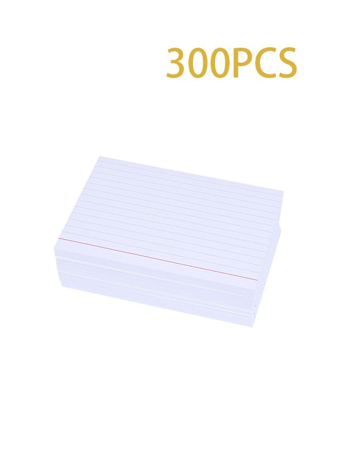 Generic Ruled index card, 300 Pack White Lined Record Cards for Office School Note making, List Making, Revision Flash Cards, 5” x 3”  - Image 1