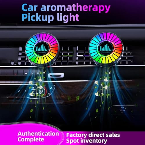 Fennec Mart RGB Music Level with Aromatherapy | Sound Rhythm Light for Car & Home | Colorful Sound Pickup Ambient Atmosphere Lamp | Vent Clip Air Freshener | Rhythm Light - Image 5