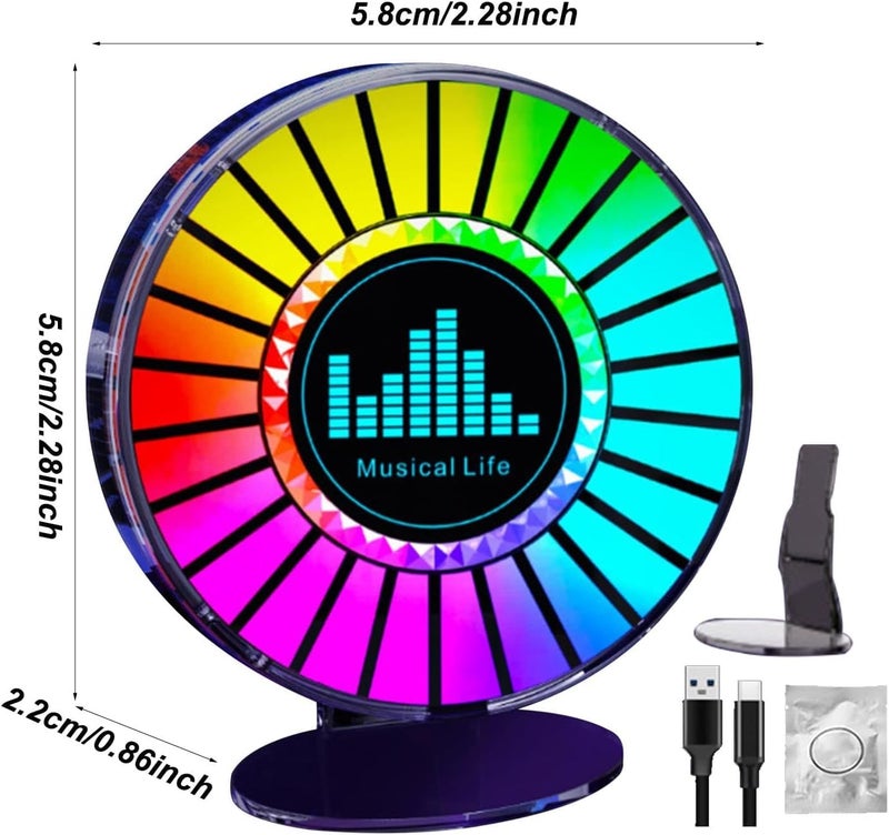 Fennec Mart RGB Music Level with Aromatherapy | Sound Rhythm Light for Car & Home | Colorful Sound Pickup Ambient Atmosphere Lamp | Vent Clip Air Freshener | Rhythm Light - Image 3