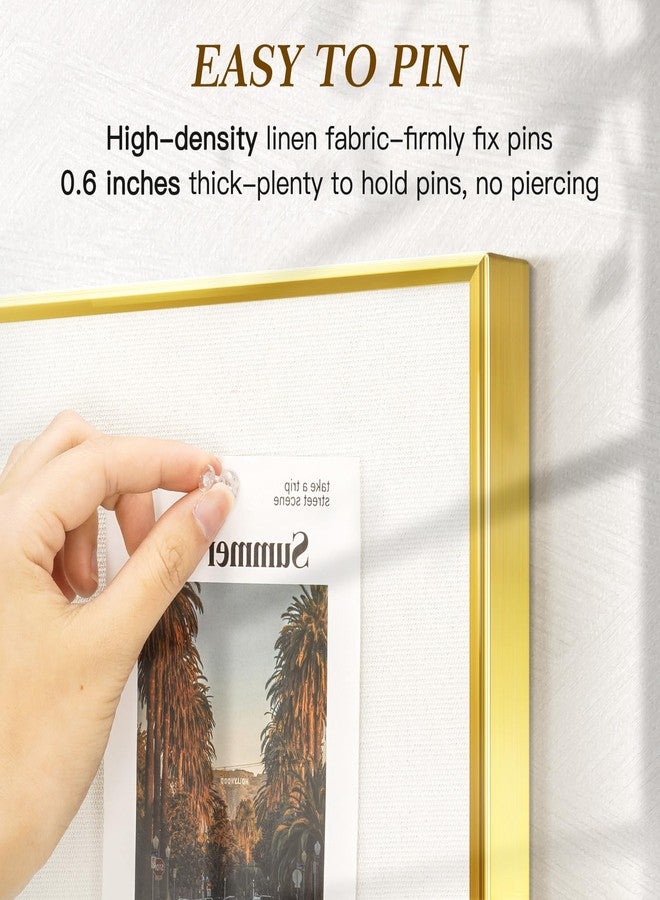 QUEENLINK Bulletin Board with Beige Llinen 24x18 Inches - Image 3