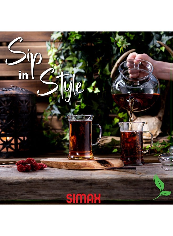 Simax Glassware Irish Coffee Tea Glasses - Cold, Heat, and Shock Resistant Borosilicate Glass, Microwave and Dishwasher Safe, Includes Six (6) 8.5 Ounce Cups - Image 4