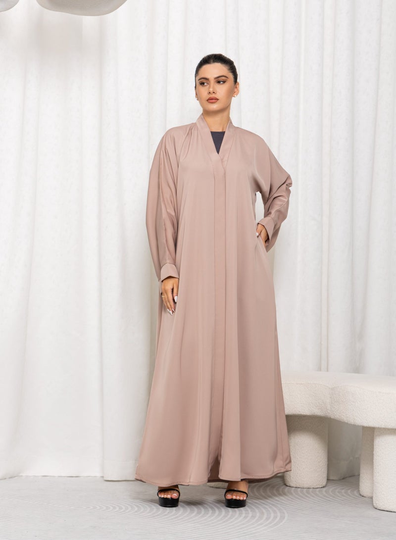 Nikias Nida Plain Light Pink Abaya 