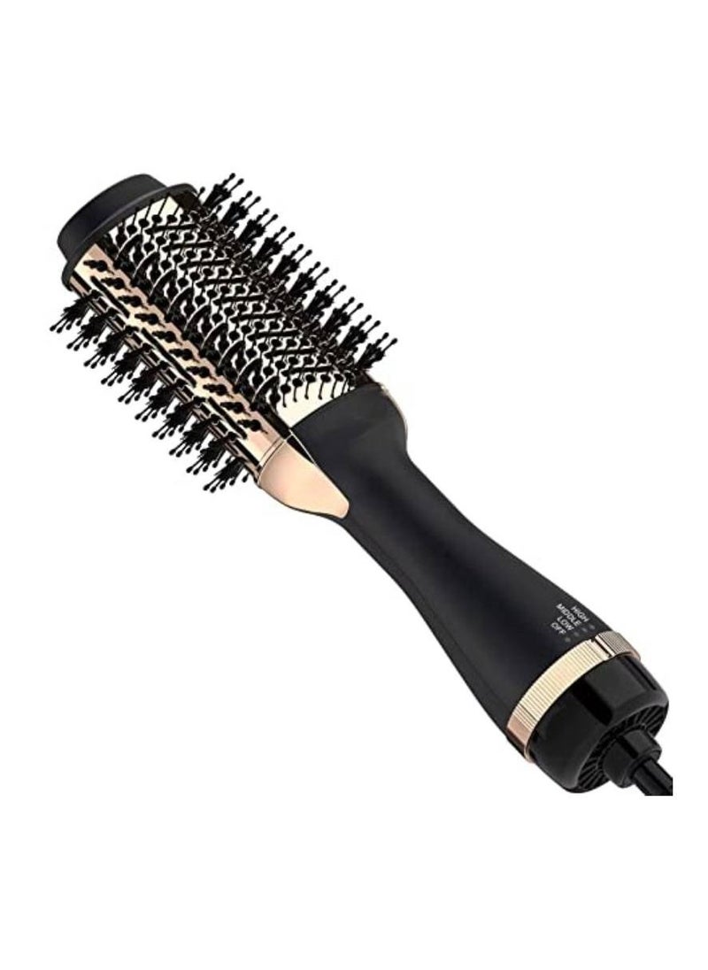 ENZO - One-Step Hair Dryer Brush For Styling and Frizz Control Negative Ionic Hot Air Brush Volumizer Ceramic Coating Gold - Image 1