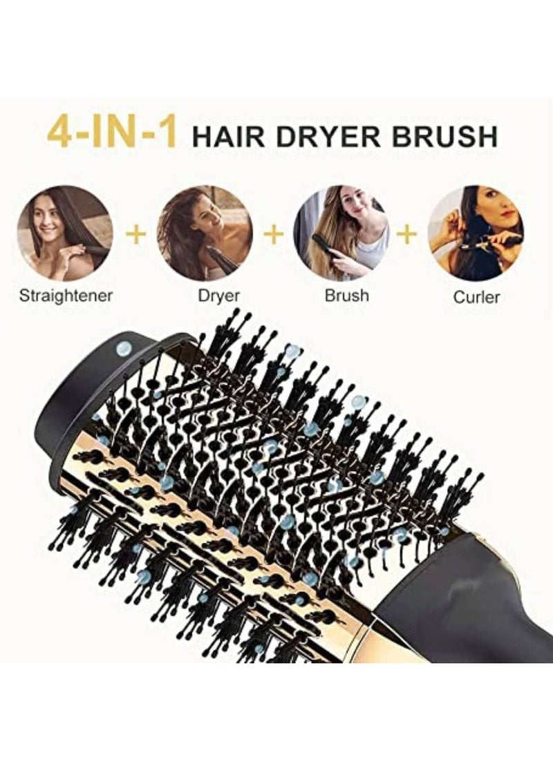 ENZO - One-Step Hair Dryer Brush For Styling and Frizz Control Negative Ionic Hot Air Brush Volumizer Ceramic Coating Gold - Image 1