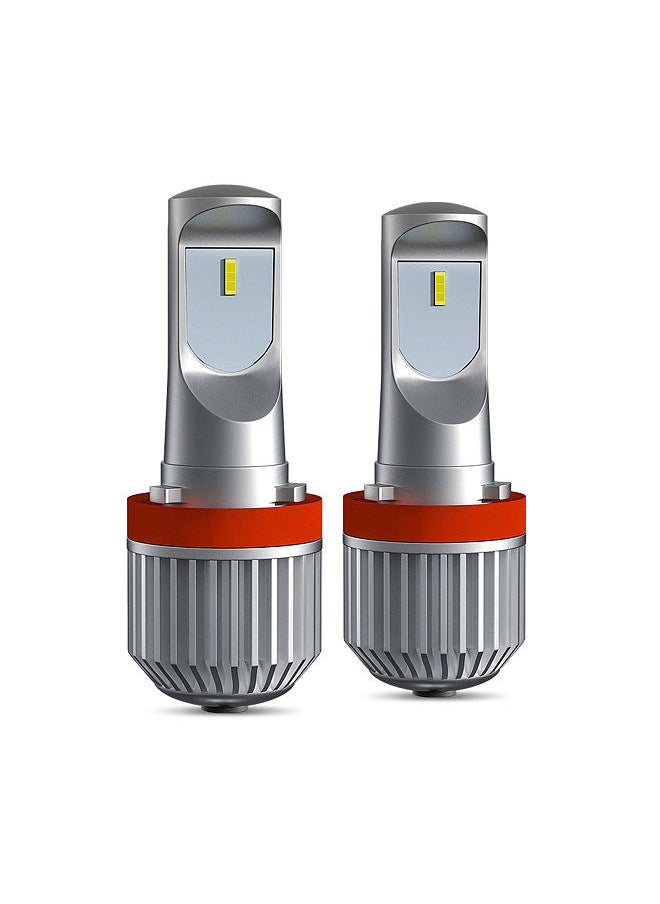 Generic 2Pcs Car LED Fog Lights Bulb H8/H9/H11 Fog Lamp Spotlight Waterproof 6000K 80W 12000LM Bright LED  - Image 1