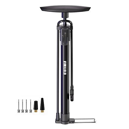 VIMILOLO Bike Pump, Air Bicycle Pump Inflator for Presta and Schrader Valve Tire Ball Bike Portable Pumps 160PSI & 11BAR - Image 1